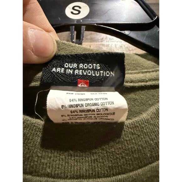 Vintage 90s Quiksilver Kids T-Shirt – XL – Army Green – Used - Picture 5 of 8